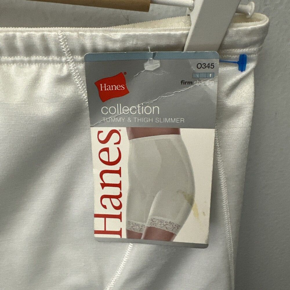 Vintage Hanes Collection Firm Shaping Tummy & Thigh Slimmer White 2X NWT 0345 - Picture 2 of 6